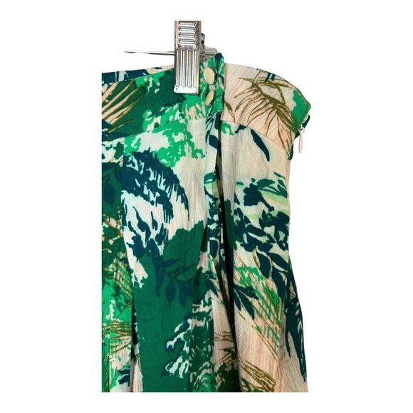 Elevenses Tropical Print Floral Skort Coulotte Anthropologie sz 10 - Picture 3 of 9
